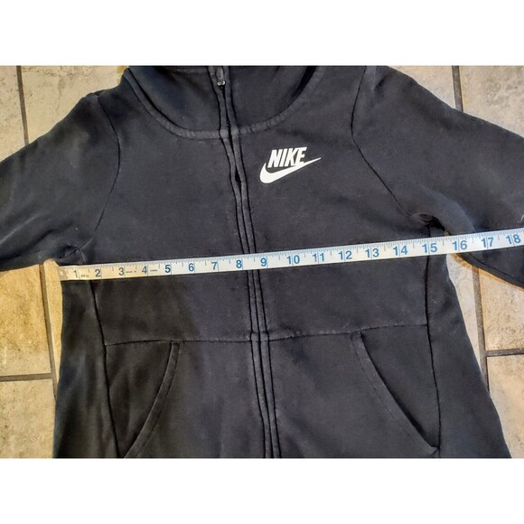 Nike Girls Full Zip Hoodie Jacket Black Size Small Sweater Comfortable And Cool - Picture 6 of 15